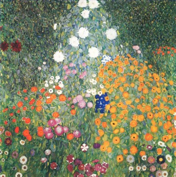  Klimt Canvas - Flower Garden Gustav Klimt